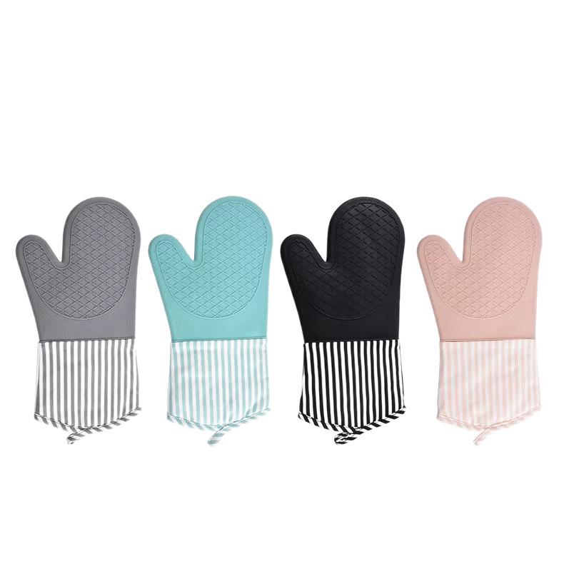 Nordischer Stil Rutschfeste Hitzebeständige Silikon-Ofenhandschuhe