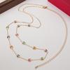 Elegant Butterfly Waist Chain with Colorful Inlays for Dress Shirt