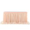 Tulle table skirt high-end gold-rimmed mesh wedding New Year's party decoration hotel supplies mesh table skirt table cover