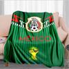 Mexiko Fußballnationalmannschaft Emblem Gedruckte Decken Weiche Flanelldecken für Sofa Bett Geschenke für Männer Frauen Picknickdecke Weihnachtsgeschenke