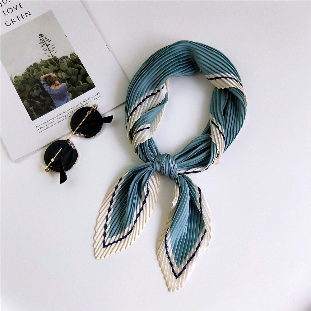 Decorative Simple Texture Silk Scarf Women'S New Style Spring And Autumn Summer Fashion Versatile Headscarf Work Scarf