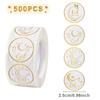 EID Mubarak 500pcs Roll Stickers Ramadan Kareem Gifts Packaging Seal Stickers Islam Muslim Festival Party Decor EID Gift Labels