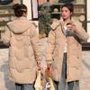 Women's cotton clothes winter clothes, new thin medium and long styles, large size loose casual cotton-padded clothes jacket over the knee
