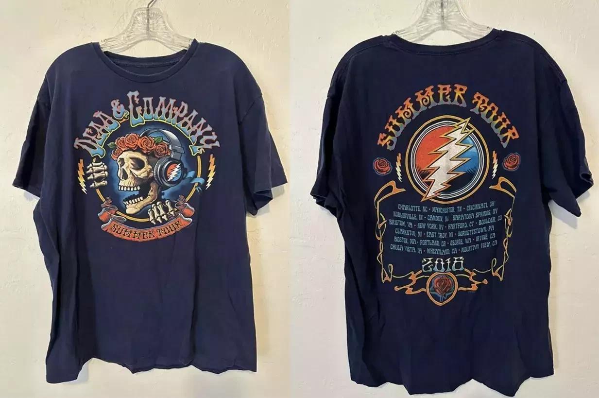 

Dead And Company 2016 Summer Tour Concert T-Shirt, Navy tee 3XL