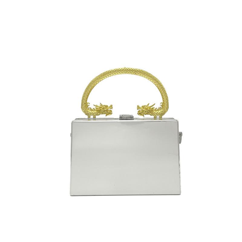 Bags Acrylic box bag 2025 new European and American fashion mirror dinner bag women's diamond messenger box bag