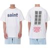 Unisex Unisex Simple Couple Casual Blue Letter Logo Print Saint T Shirt High Quality Cotton Oversize Tee Top White Tshirt With Tag