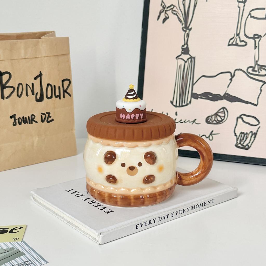 Girls' Heart Birthday Gift Creative Cute Cake Water Cup for Boyfriend and Girlfriend Sister Meaningful High Value Gift