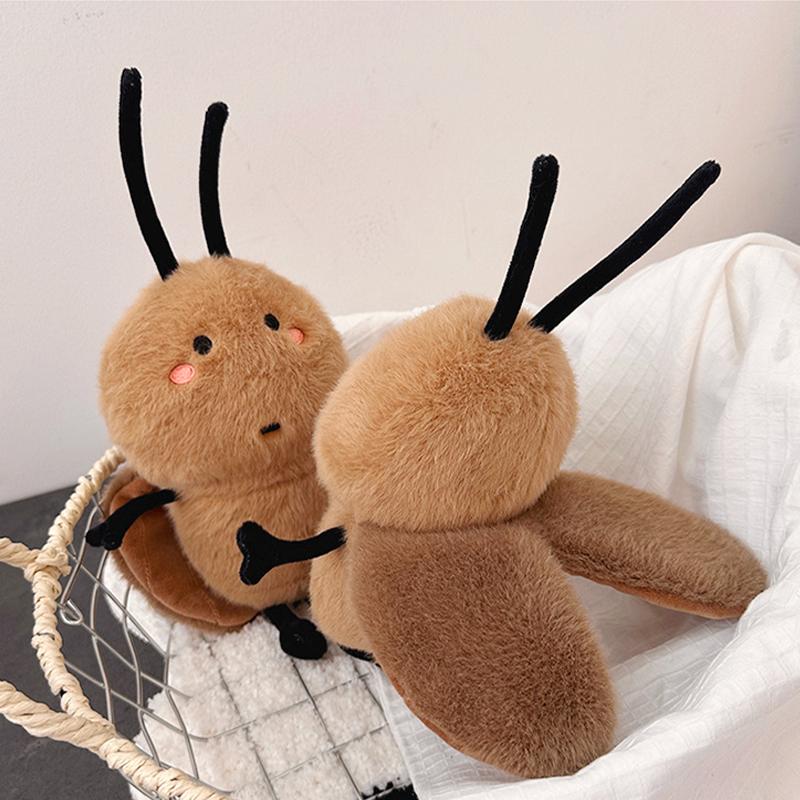 Cockroach Funny Keychain Pendant Cute Soft Stuffed Plush Animal Key Chain Cute Kawaii Backpack Hanging Ornaments Keyrings Gifts
