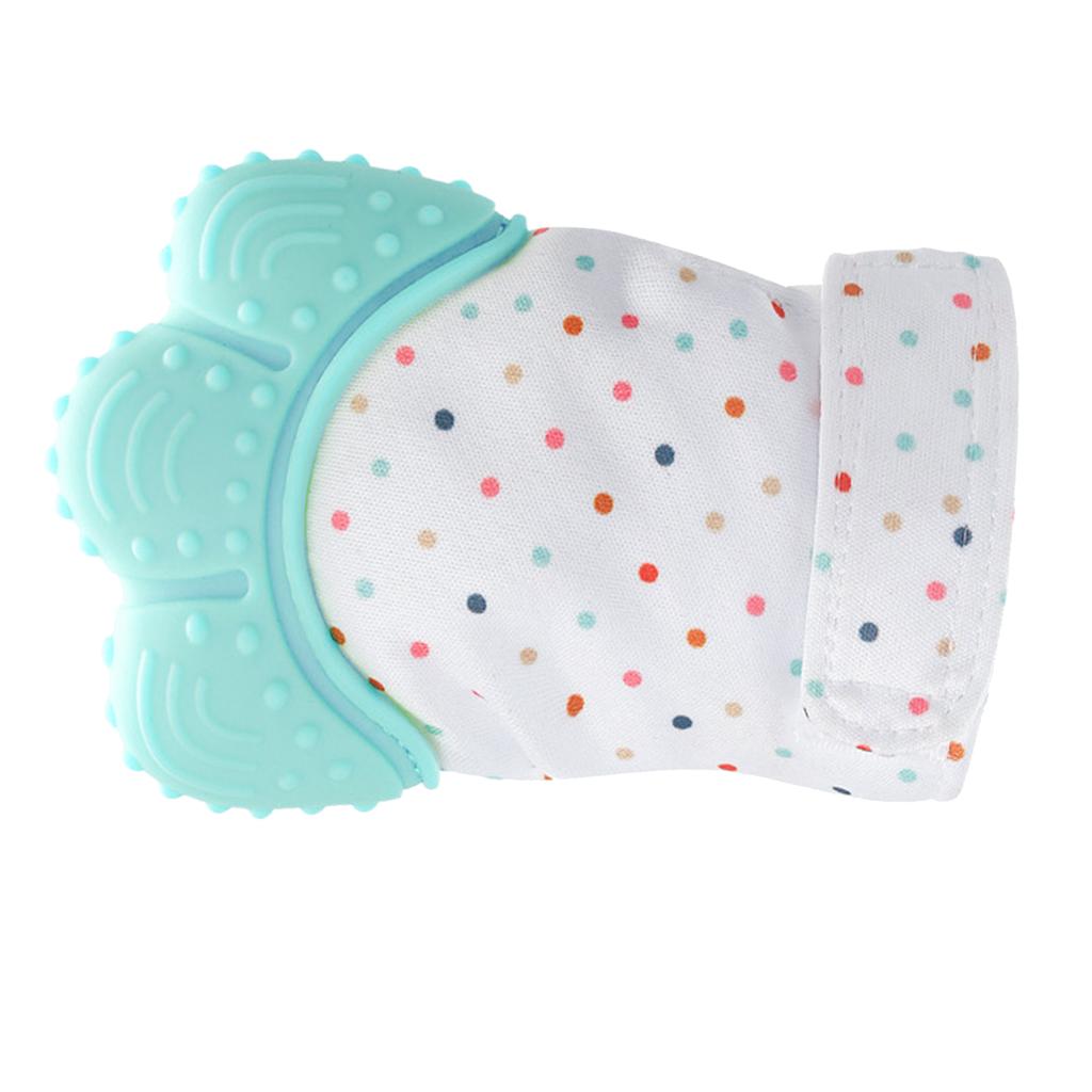 Baby Teething Gloves Safe Silicone Prevent Scratches Stimulating Teether Glove Sound Toy for