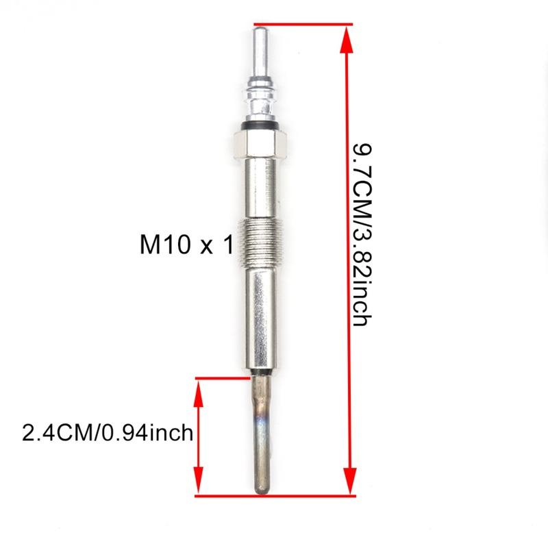 4PCS Diesel Heater Nickel Plating Glow Plugs For Dacia Logan 1.5DCi 110655687R 8200682592 2012 2013 2014 2015 2016 2017 -