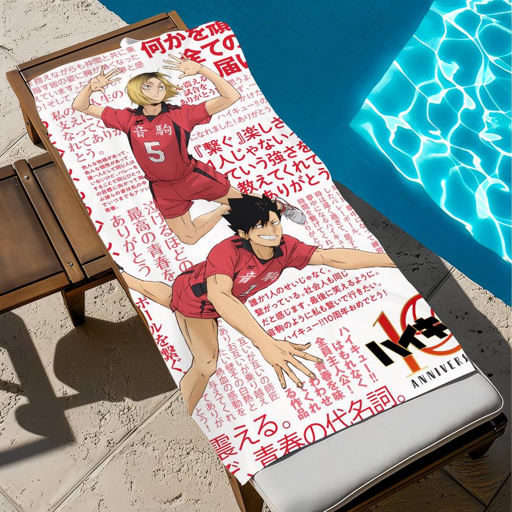 

H-haikyu-u cartoon anime cute Towel Beach Quick Dry Soft Pool Towels Gift for Travel Gym Shower Camping sports W30*H60(CM)