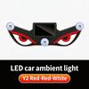 1 PZ Luce Neon per Auto Alimentata a Energia Solare Luce d'Ambiente a LED Senza Fili Ventosa Lampada Respiratoria per Atmosfera Ricaricabile USB