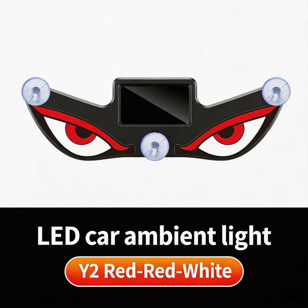 1 PZ Luce Neon per Auto Alimentata a Energia Solare Luce d'Ambiente a LED Senza Fili Ventosa Lampada Respiratoria per Atmosfera Ricaricabile USB
