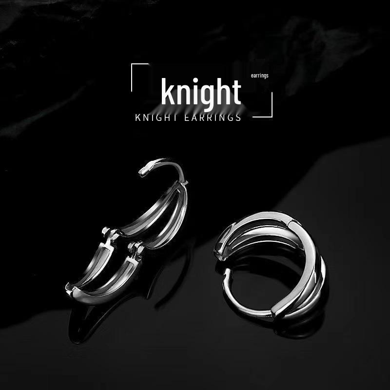 Versatile Double Hoop Earrings: Men's Street Style and Women's Hip Hop Punk Cuffs