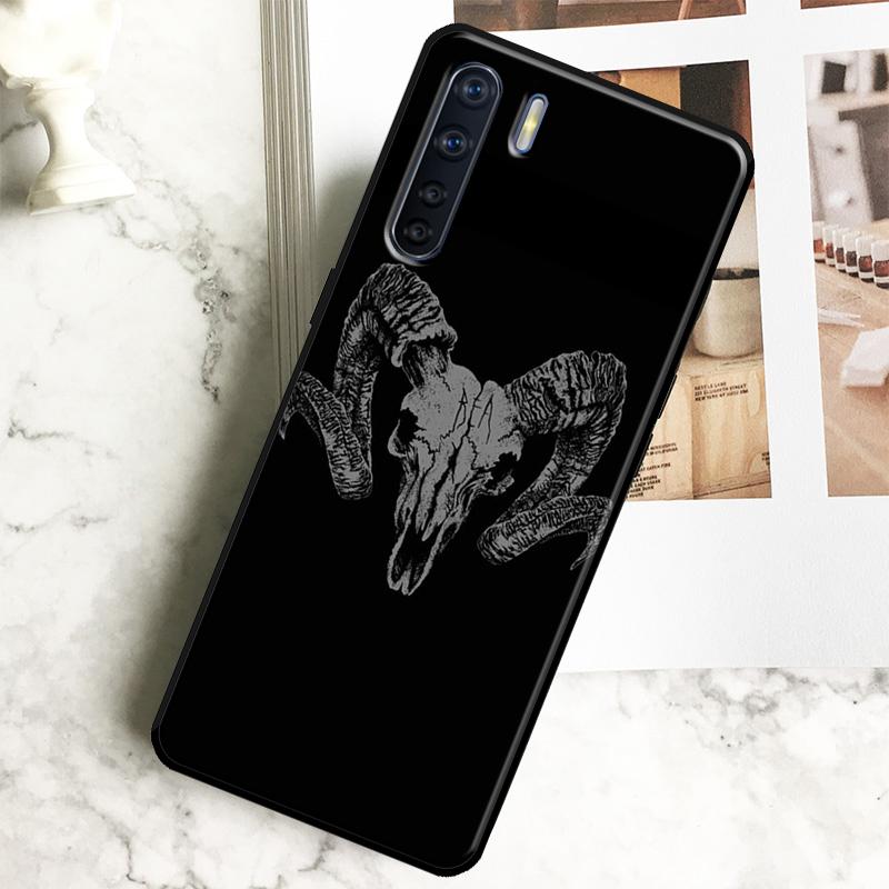 Satanic Scary Skull Case For Oppo A79 A18 A38 A58 A78 A98 A40 A60 A80 A16 A76 A96 A15 A74 A94 A54 A17 A77 Cover