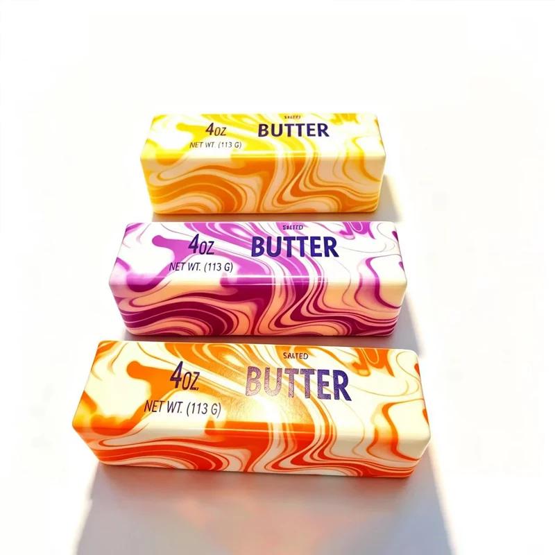 PU Butter Kneading Music Slow Rebound Decompression Gummy Toy Elastic Cheese Stick Squeezing Prank Toy Anxiety Relief Gift