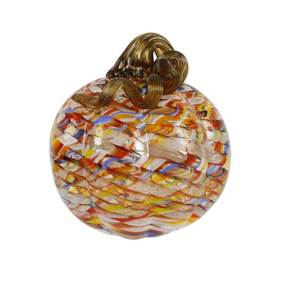 Mini Hand Blown Glass Pumpkin Ornament Collectible Thanksgiving Halloween Faux Crystal Pumpkin Hanging