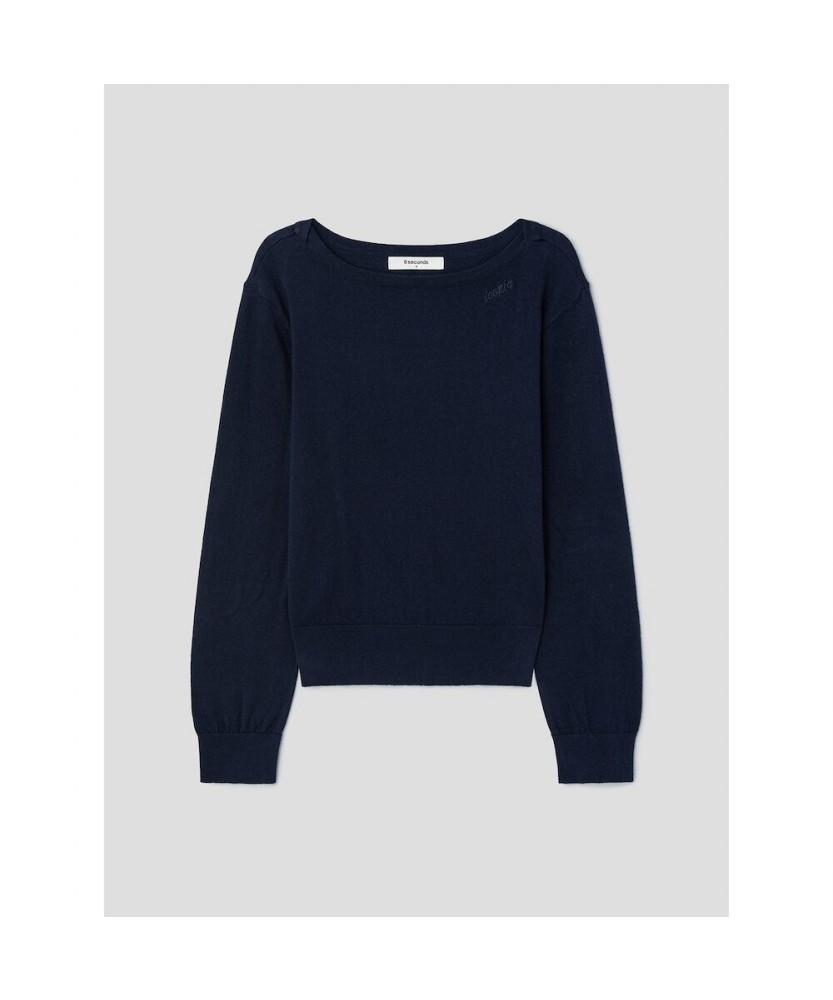 8seconds Boat Neck Pullover Navy
