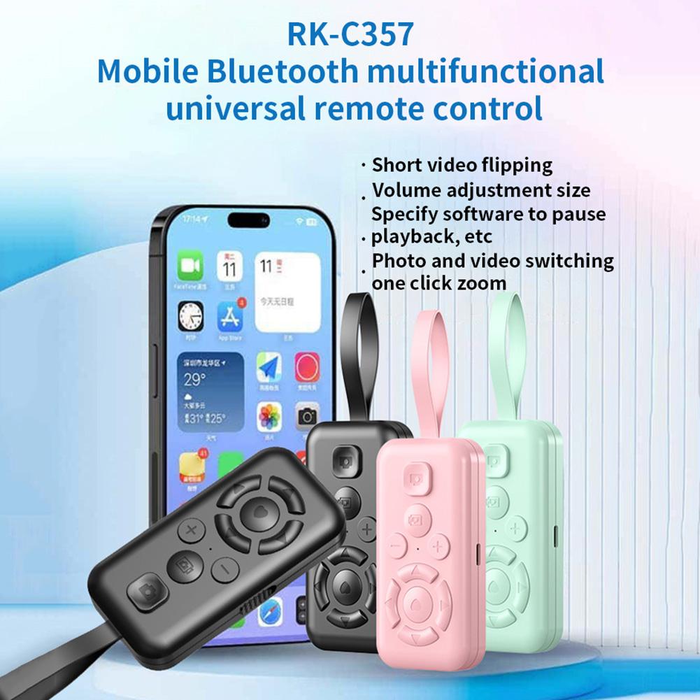 BT Remote Control TYPE-C Rechargeable Portable Camera Stick BT 5.3 BT Shutter Button for Content Navigation Novel Reading