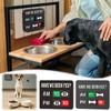 4.7"X3" Cat And Dog Feeding Reminder Sign Pet Feeding Management Acrylic Pendant Magnetic Traceless Refrigerator Sticker Pendant