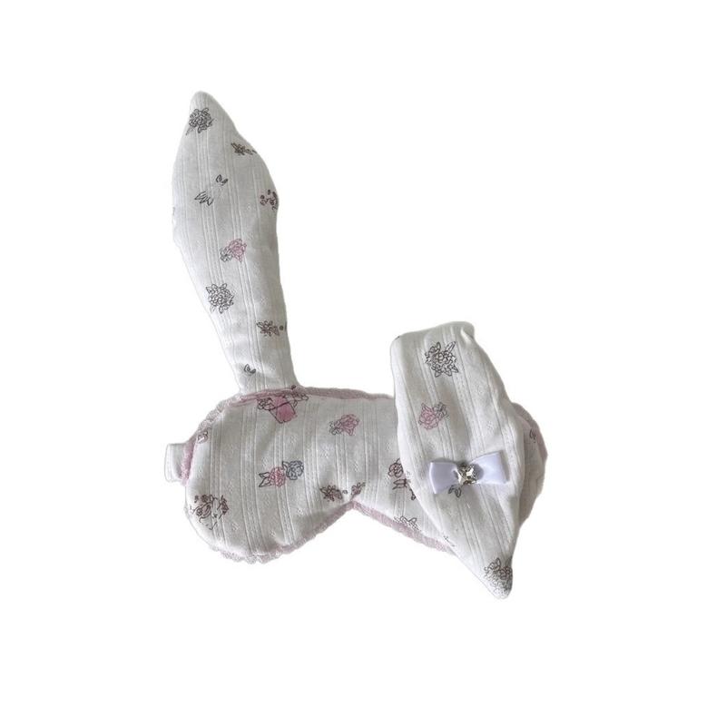 

Adjustable Bunnies Ears Eye Mask Blockout Light For Night Shifts Traveler Breathable Polyester Sleeping Blindfold 1