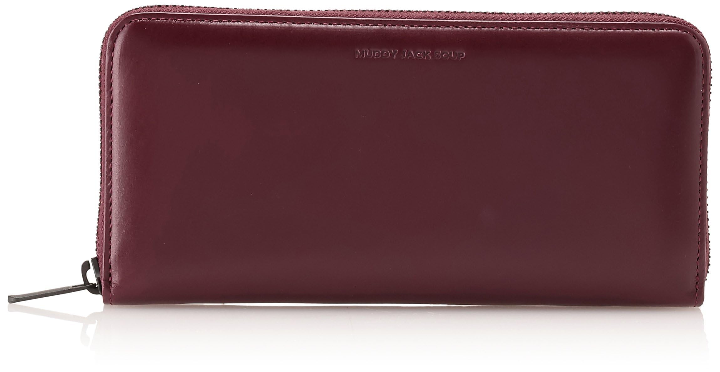 Грязный Джек Суп ТЕЛЯЧИЙ Кошелек-портмоне на молнии для мужчин и женщин, Большая вместимость, Тонкий, Натуральная коровья кожа, Нет. 76212, Вино