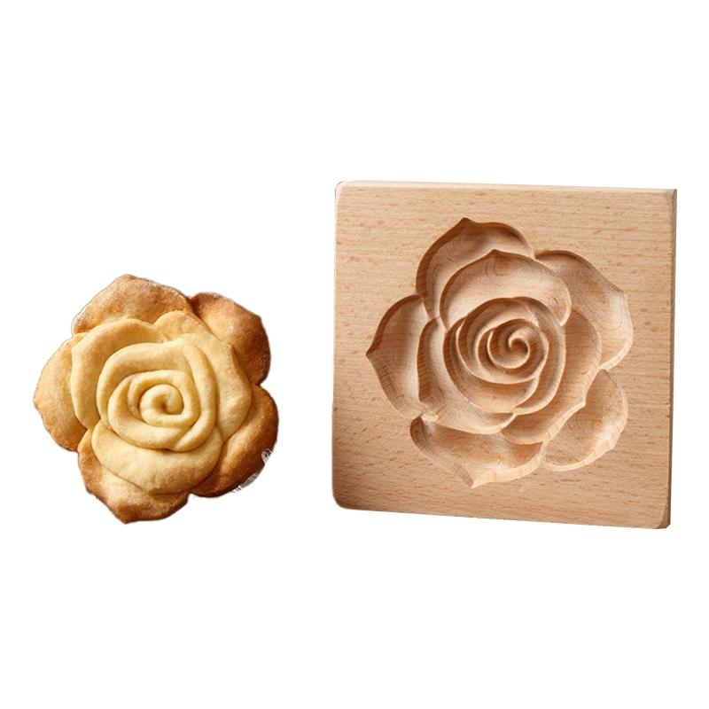 

Chinese Traditional Mid-autumn Festival Mooncake Mold 7 Different Pattern Shaped Wood Handmade Moulds for Baking Cookies