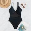 Einfarbig Taille Ausgeschnitten Einteiler Enganliegend Sexy Bikini Badeanzug Mode Strandurlaub Elegante Kleidung