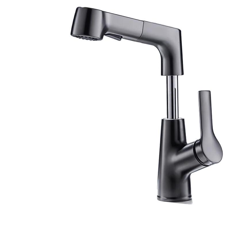TLXT Gunmetal Grey Pull-Out Basin Faucet