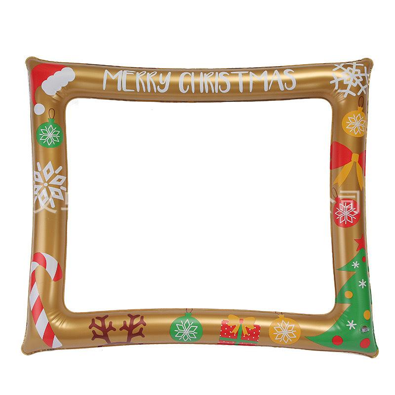 

75x63cm Christmas Inflatable Photo Frame PVC Balloon Decorations Bar & Mall Photo Props Venue Decorations різнокольоровий