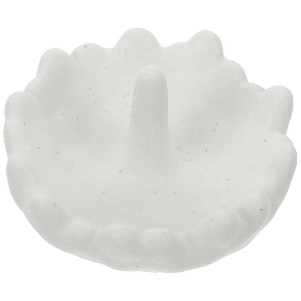 Trinket Storage Plate Jewelry Dish Scandinavian Style Photography Props White Ceramic 10.50X10.50X5.50CM 1Pack