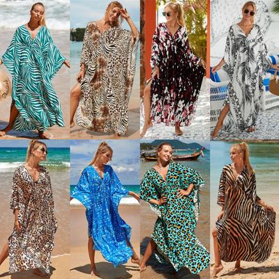 European & American Print Handmade Woven Beach Cover-Up – Loose Plus Size Vacation Bikini Wrap