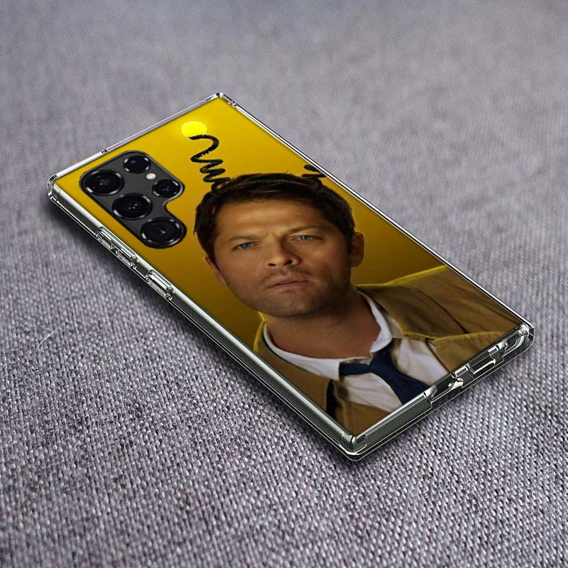 Angel Castiel Supernatural Phone Case For Samsung Galaxy S24 S23 S21 S20 FE S22 S26 Ultra S25 Edge S10 Plus Cover Clear TPU Capa