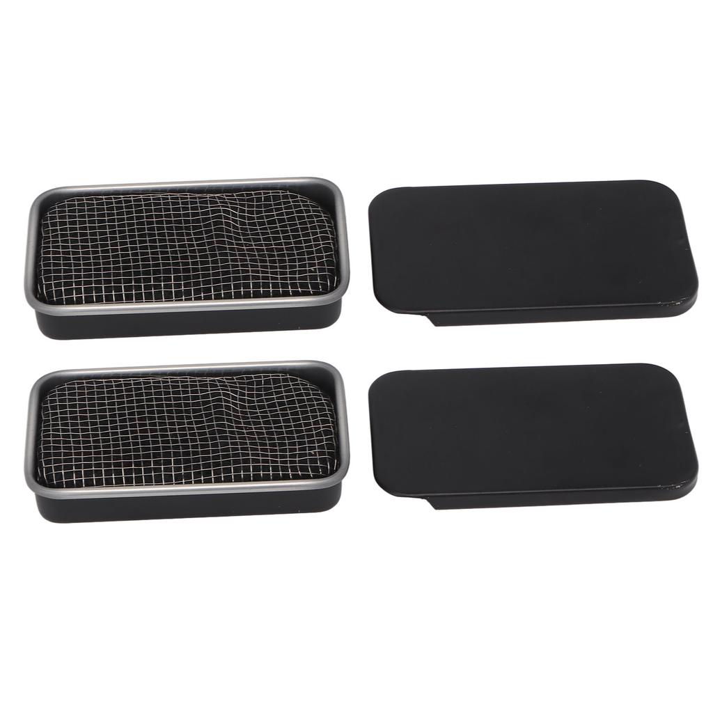 2pcs Alcohol Stove Windproof Mini Portable Camping Stove for Picnic BBQ Camp Hiking Black