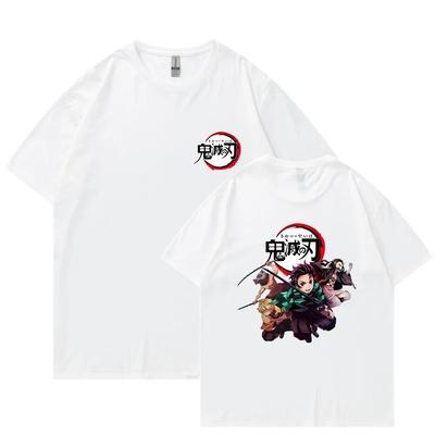Μπλουζάκι Unisex Demon Slayer T-Shirts 100% βαμβακερό Anime T-Shirt Rengoku Kyoujurou Nezuko Ninja Short Top Y2k Harajuku Tops