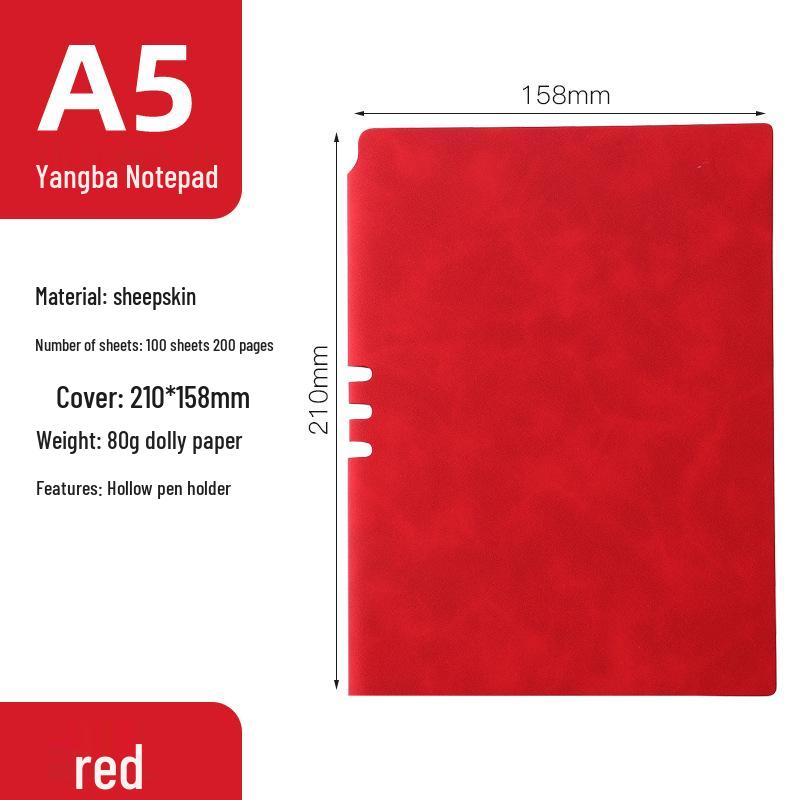 A5 Retro Sheepskin Notebook Set with Pen – Custom Softcover for Business or Student Use