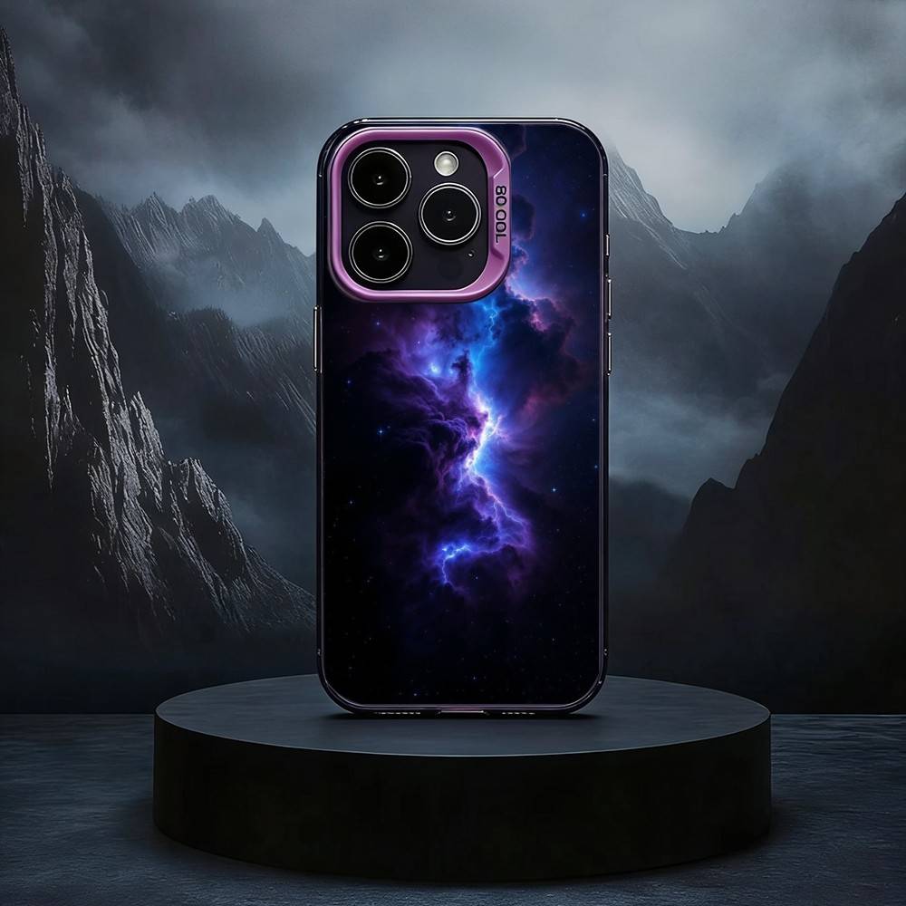 S-Space For Galaxy Art Black Candy Silver Phone Case Phone Case For iPhone17,16,15,14,13,12,11 Plus,Pro Max
