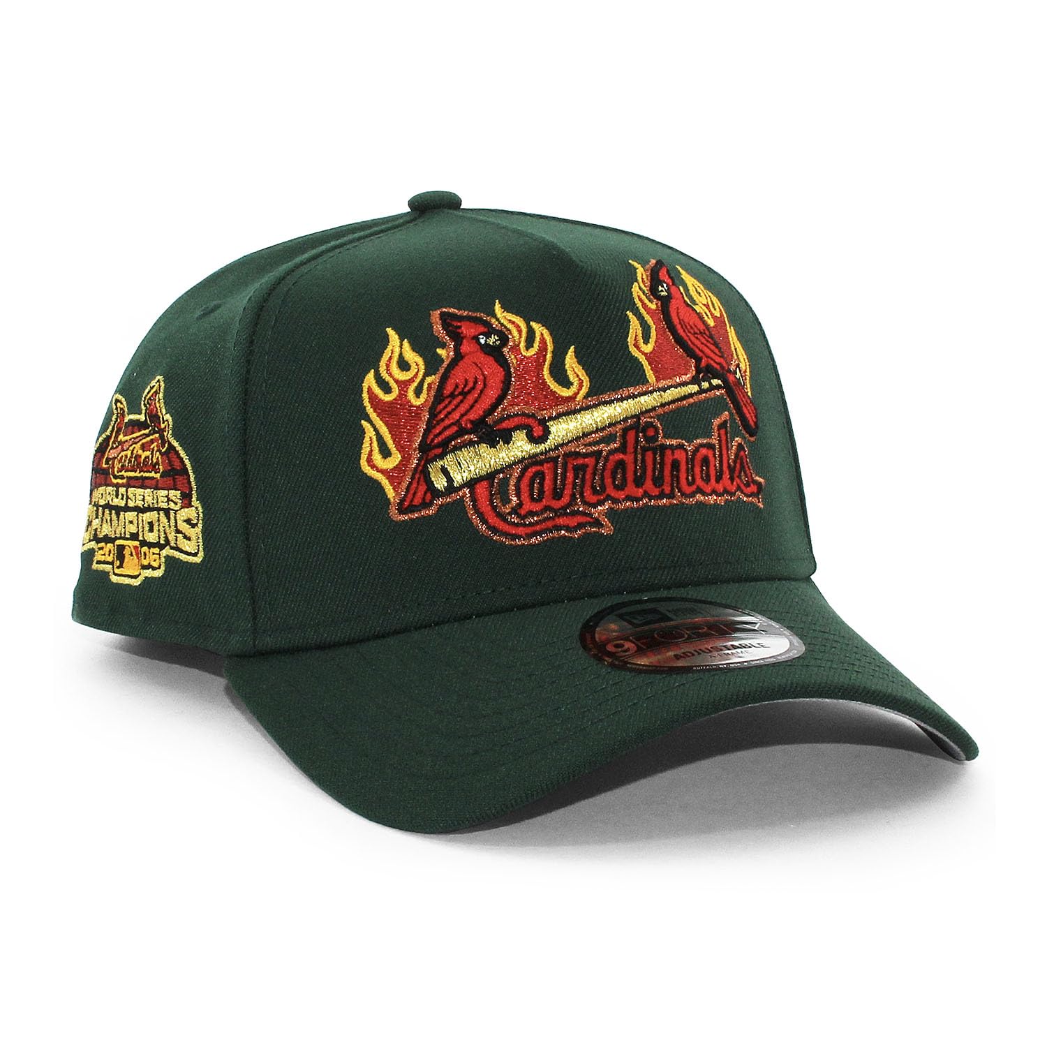 

New Era 9FORTY Snapback Louis Cardinals Світова серія 2006 Сірий UV Snapback EU Louis Cardinals Бічна кепка Світової серії, St. Кепка А-подібної форми, Ексклюзивна, зелений