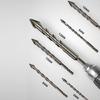 4/5 Piece Eccentric Twist Drill Bit Set 6.35mm Hex Shank 150mm Extended for Multiple Use On Masonry Concrete Drilling