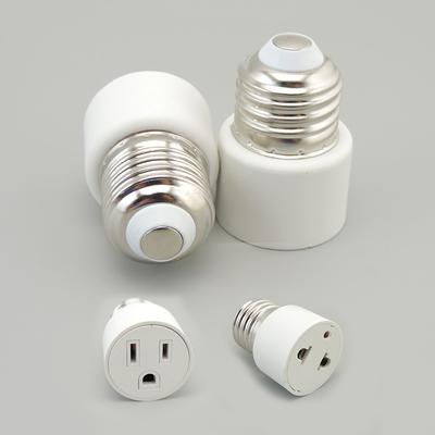 E26 E27 To EU US Converter Lamp Socket Screw LED Bulb Lighting E27 European America Plug Socket Light Holder