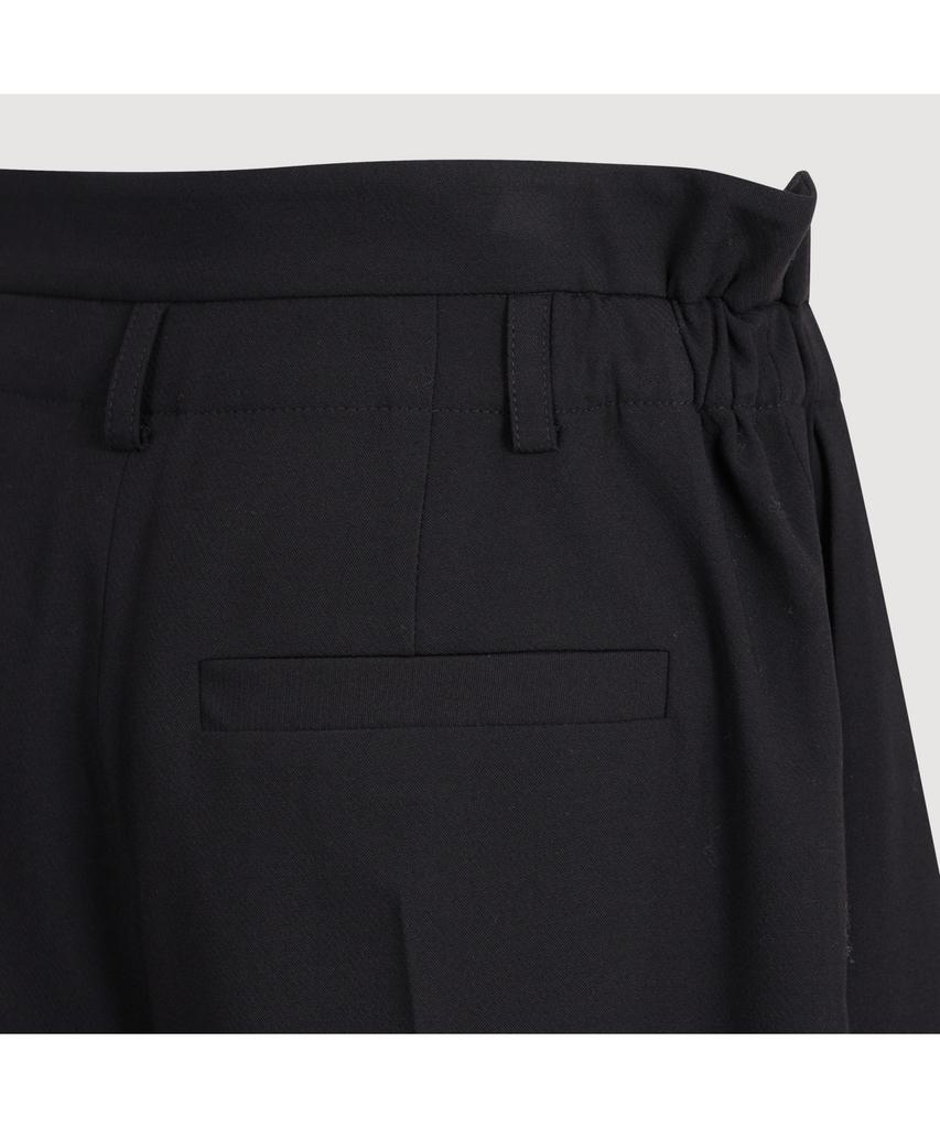 LUCKY CHOUETTE Fabric Belt Sideband Shorts (Black)_Lfpom25200Bkx