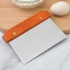 Stainless Steel Dough Cutter Wooden Handle Flour Scrapper Cream Spatula Pastry Spatula Baking