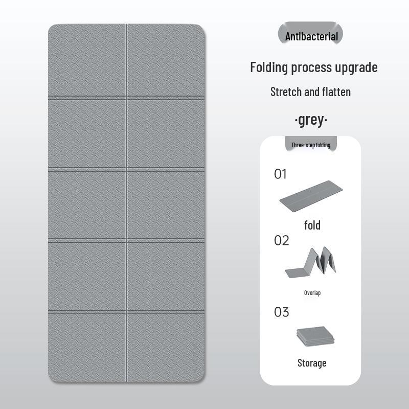Foldable Non-Slip Yoga Mat for Beginners - Men's & Women's Fitness Mat