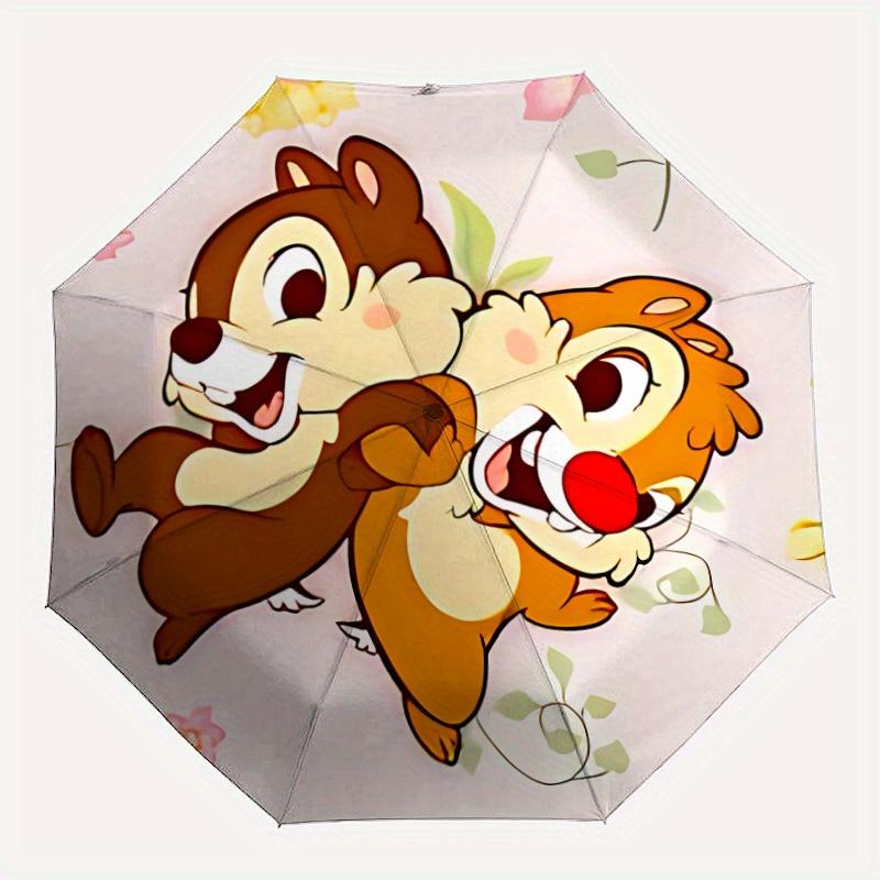 

1pc Chip n Dale Automatic Open/close Folding Umbrella, Compact Portable Travel Umbrella, Perfect Gift for FriendsCute Umbrella y250812025