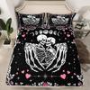 Halloween Pumpkin Unicorn Personality Pattern Mattress Three-Piece Digital Printing Bedding Set