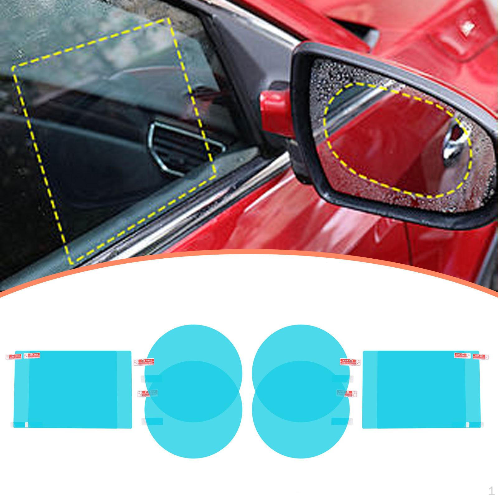 

8x Car Mirror Rain Film for Mirrors Clear Anti Fog Scratch Side View Films Cars