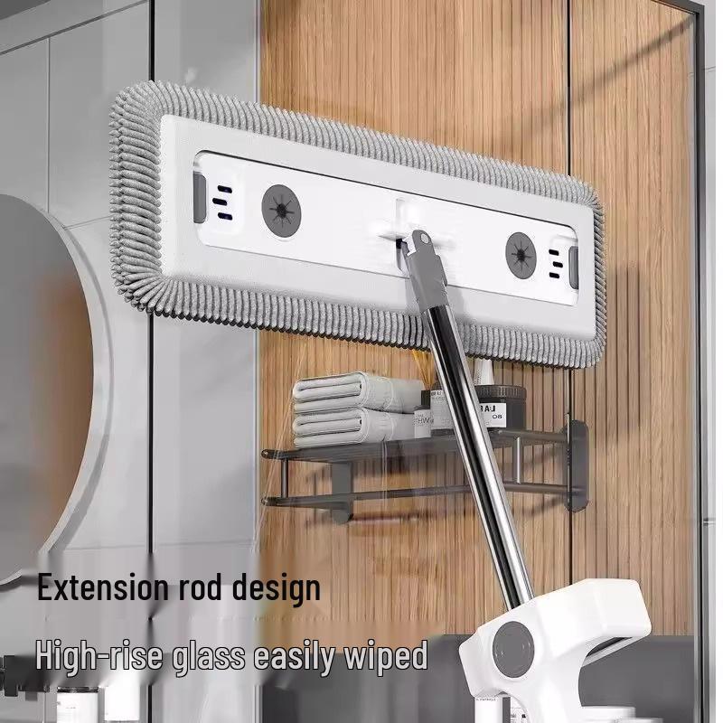 2025 Stainless Steel Chenille Flat Mop - Hand-Free, Dual-Use for Dry & Wet Cleaning