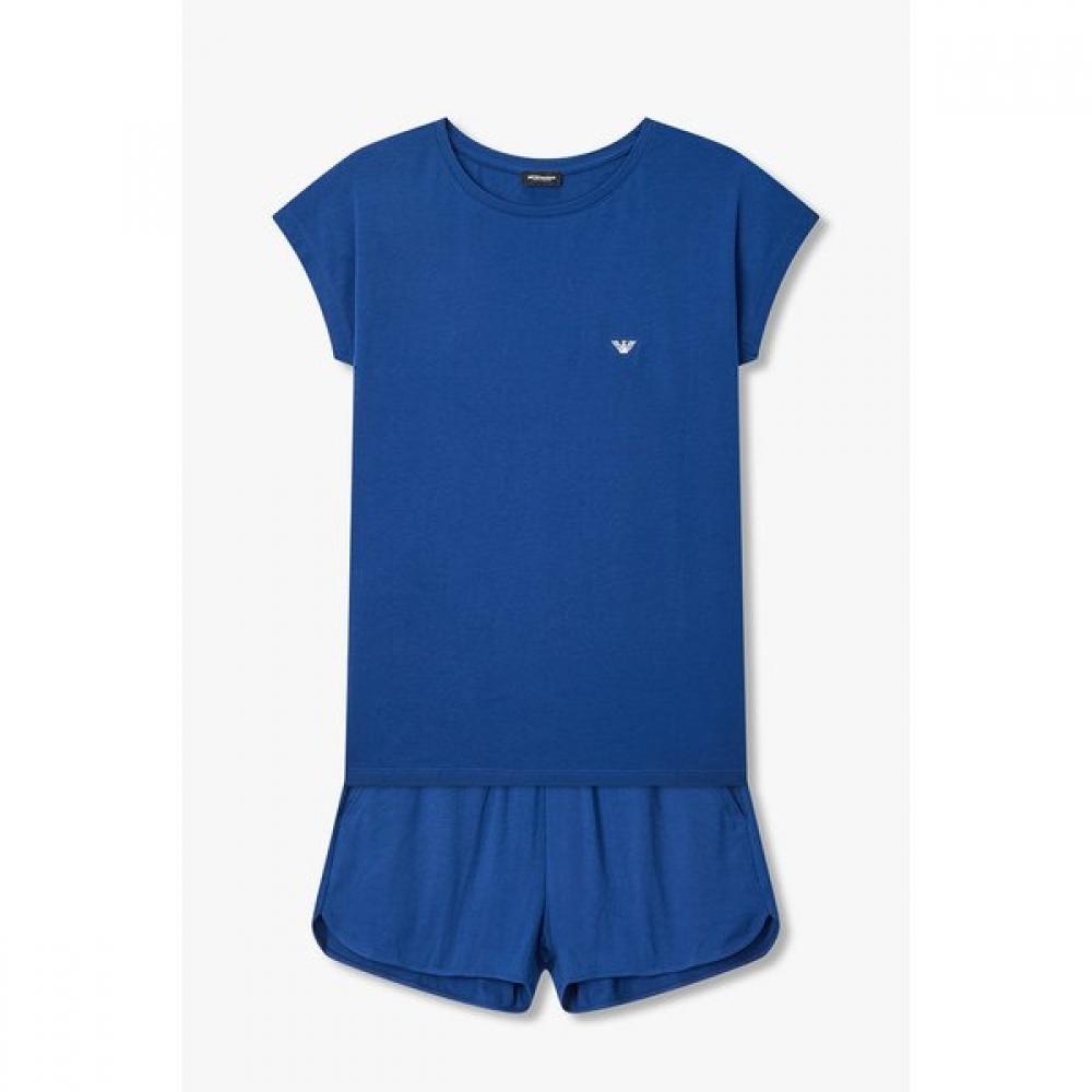 Emporio Armani Women S Cotton jerSey Pajama Set Round Neck  0826139501 S(90)