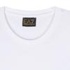 Emporio Armani EA7 SS24 Solid Logo Patch Round Neck Short Sleeve T-Shirt Men tops White 3DPT31-PJRGZ-1000