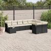 VidaXL Garden Lounge Set with Cushions 10 Pcs, Patio Sofas, Patio Furniture Set, Outdoor Furniture, Black 3250025